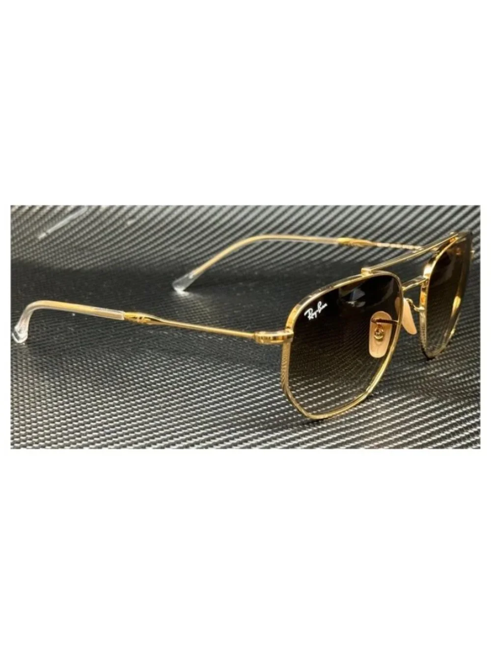 New Undisclosed Men Gold Arista Sunglasses 57-20-145